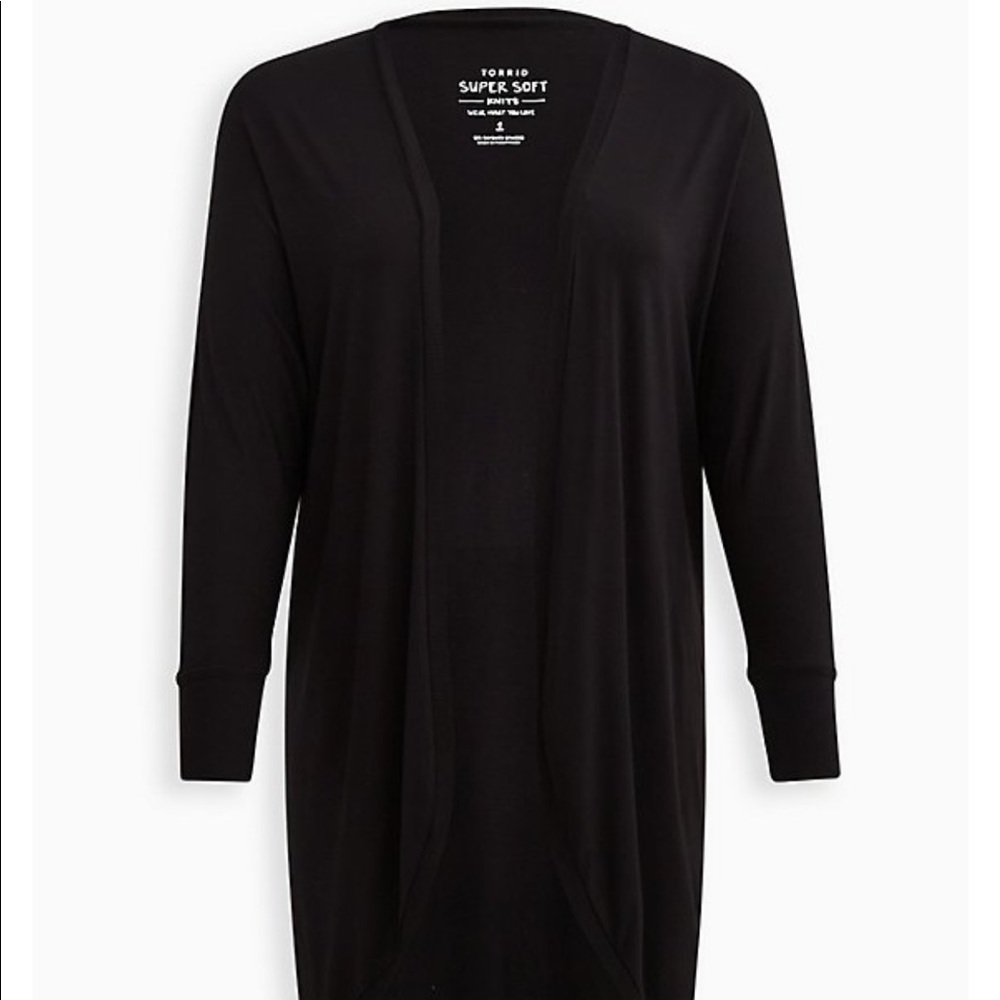 Torrid brand new with tags size 5 black soft knit kimono